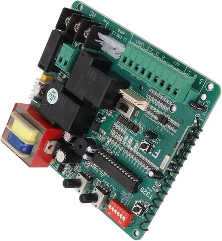 Sliding Gate Motor Control Board, 220V LED Indication Remote Control Door Open Close Board for Sliding Gates Electronic Component 11.5 x 10 cm with 2 Remote Controls in Kuwait
