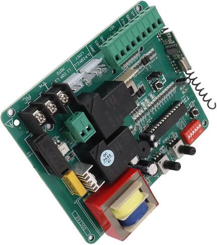 Sliding Gate Motor Control Board, 220V LED Indication Remote Control Door Open Close Board for Sliding Gates Electronic Component 11.5 x 10 cm with 2 Remote Controls in Kuwait