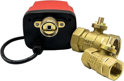DN15-DN50 Motorized Ball Valve 2-Wire Two-Way/Three-Way Electric Water Valves Female Thread 12V 24V 220V 1Pcs(TWO-WAY_24VDC_CR03) in Kuwait