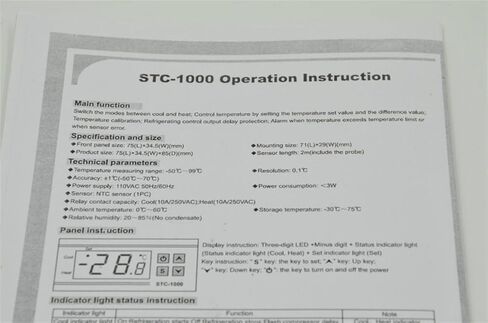 جهاز التحكم في درجة الحرارة متعدد الأغراض + مستشعر 2 مرحل ترموستات Stc-1000 220 فولت in Kuwait