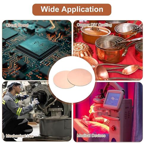 T2 Copper Round Plate is Suitable for DIY Handicraft Building Decoration Machinery,Thickness 0.3mm,0.3×20mm in Kuwait