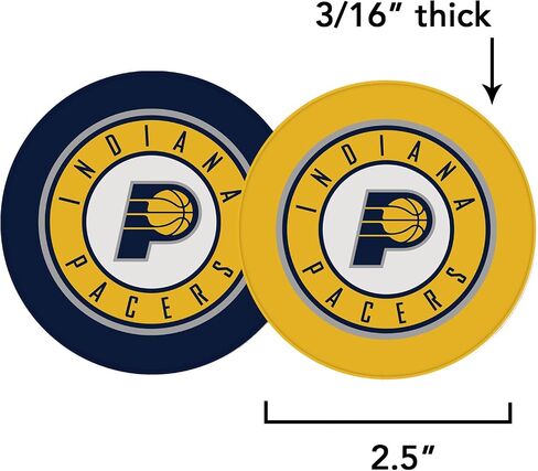Desert Cactus Indiana Pacers Car Accessories NBA Basketball League Absorbent Sandstone Cup Coasters Licensed Product Set of 2 (Car Coaster A) in Kuwait