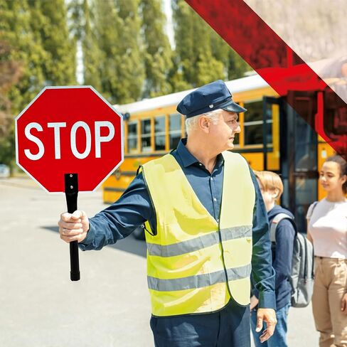 12x12 inch Handheld Stop Sign with Metal Handle -Aluminum Stop Sign- 2 Pack in Kuwait