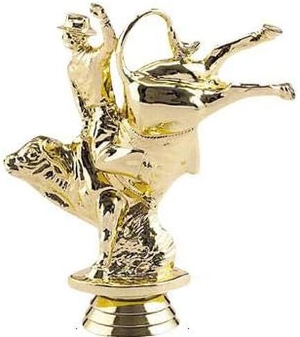 Crown Awards Rodeo Trophies with Custom Engraving, 7.25" Personalized Bull Rider Male Trophy On Deluxe Round Base in Kuwait