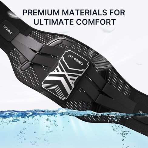 Fit Geno Back Brace for Lower Back Pain Relief: Adjustable Support with Ergonomic Lumbar Pad for Herniated Disc Sciatica and Lumbar Strain - Breathable Design for Men & Women (L/XL) in Kuwait