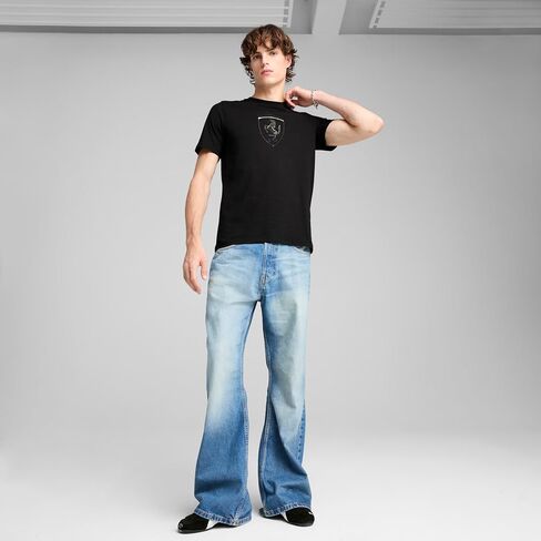 Puma Men's Scuderia Ferrari Graphic T-Shirt, Big Shield Tonal Puma Black SS25, Large in Kuwait