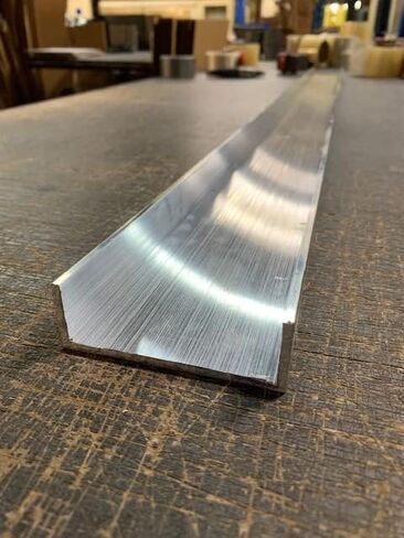 1/8" Thick x 1" x 3" 6063-T52 Aluminum Channel, Sharp Corner Channel (10) in Kuwait