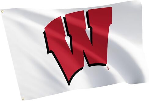 Desert Cactus University of Wisconsin UW Flag - 3 x 5 Feet Badgers Banner, Indoor/Outdoor Durable Fabric, 100% Polyester Design (Style C) in Kuwait