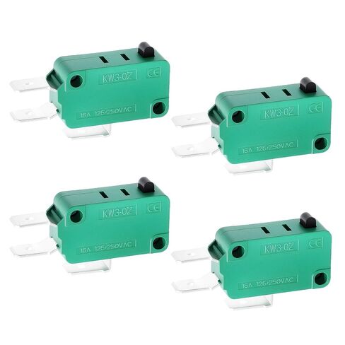 4 Pcs KW4-3Z-3 Micro Limit Switch 5A 250VAC Small Micro Switch with Pivot Lever 1 NO+1 NC(SPDT) Miniature Limit Switches for Appliances, Industrial Automation & Electronic Equipment in Kuwait