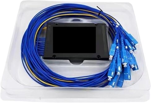 2pcs 2x16 optical fiber PLC splitter 2 * 32/16 box type SC FC ST LC pigtails type Cassette FTTH(2x16 FC) in Kuwait