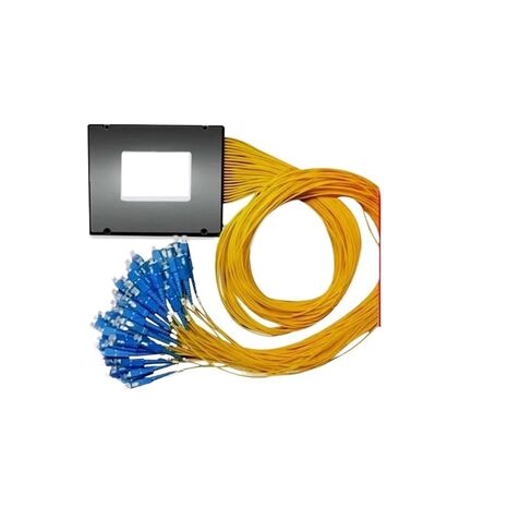 2x64 Optical Fiber PLC Splitter Module 2 * 64 Box Type SC FC ST LC Pigtails Type Cassette FTTH Coupler Yellow 2 * 64(SC A) in Kuwait
