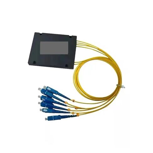 حزمة من 3 2 × 4 وحدة فاصل ألياف بصرية PLC 2 × 4 صندوق من النوع SC FC ST LC أسلاك التوصيل المصنوعة أشرطة FTTH مقرنة صفراء 2:4 (SC) in Kuwait