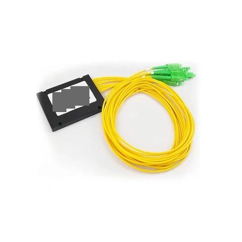 3pcs 2x8 Fiber Optic PLC Splitter 2*8 Box Type SC FC ST LC Pigtails Type Cassette FTTH Coupler Yellow 2:8(SC A) in Kuwait