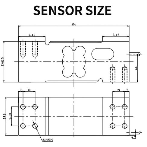 Load Cell 174mm Platform Scale Weighing Sensor High-Precision Weight Transducer Digital 1Pcs(0-300kg) in Kuwait