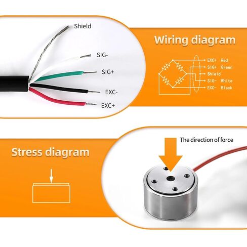 Column Load Cell Sensor 5KG-500KG 1T 2T HX711 AD Module Weight Electronic Scale 1Pcs(Range 0-50KG) in Kuwait