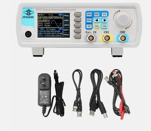 JDS6600 Fully CNC DDS 60MHz Dual Channel Function Arbitrary Wave Signal Generator Source Frequency Meter Frequency Sweep Instrument in Kuwait