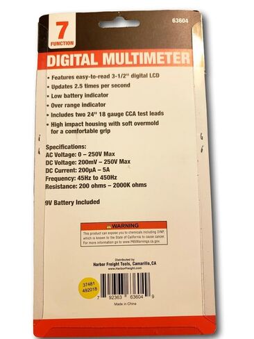 7 Function Digital Multimeter for Precise Electronic Measurements Tests Digital Amp OHM Volt Meter ACDC Voltmeter in Kuwait