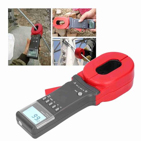 Clamp Meter for Earth Resistance, 0.01-1200Ω Earth Tester, 4Bits Digital Ground Monitor with 99 Units Data Storage, 0.001 Accuracy, Threshold Set & Audible Alarm in Kuwait