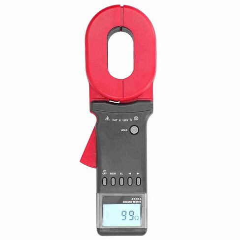 Clamp Meter for Earth Resistance, 0.01-1200Ω Earth Tester, 4Bits Digital Ground Monitor with 99 Units Data Storage, 0.001 Accuracy, Threshold Set & Audible Alarm in Kuwait