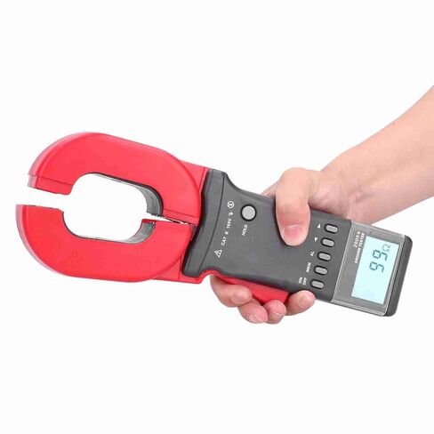 Clamp Meter for Earth Resistance, 0.01-1200Ω Earth Tester, 4Bits Digital Ground Monitor with 99 Units Data Storage, 0.001 Accuracy, Threshold Set & Audible Alarm in Kuwait