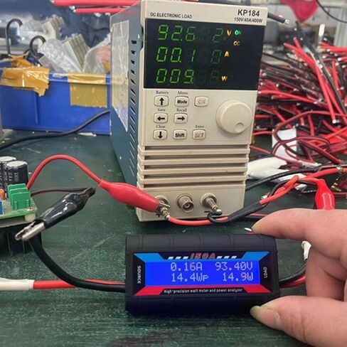 RC واط متر محلل الطاقة الجهد أمبير متر، شاشة LCD رقمية مع موصل الضوئية للطاقة الشمسية، طاقة الرياح، قياس تيار البطارية 4.8-60 فولت (150 أمبير) in Kuwait