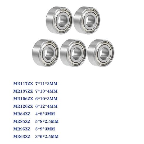 5pcs Deep Groove Ball Bearing Mr117zz Mr137zz Mr106zz Mr126zz Mr84zz Mr85zz Mr95zz Mr63zz 7 * 11 3mm(MR148ZZ 8x14x4mm) in Kuwait