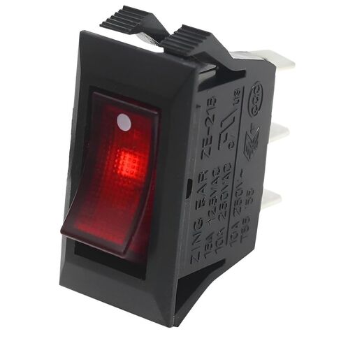 مفتاح تشغيل/إيقاف تشغيل ZE-215 - 15A 125V SPST، مفتاح ثلاثي الشق لأغطية المطبخ والمصابيح والأجهزة والمواقد الكهربائية ومطاحن المقاعد وشرائط الطاقة والفشار وآلات الفراغ - أسود in Kuwait