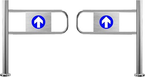 Metal Safety Gate for Shopping Malls - Spring-Loaded Swing Gate for Supermarkets Libraries & Warehouses - Universal Entrance Barrier 180x97cm - Durable & Secure Access Co in Kuwait