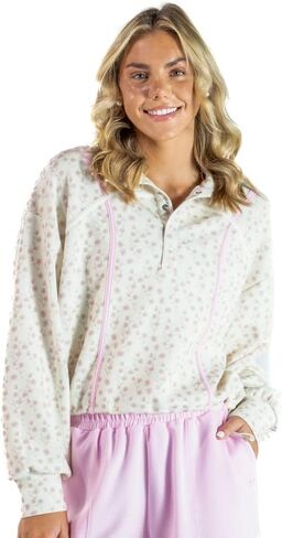 Quarter Snap Pullover with Piping in Kuwait