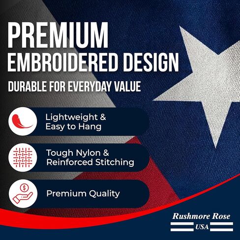 Texas Flag 5x8 Heavy Duty Outdoor - Proudly Made in USA, Sewn State Flag with Durable Construction for Outdoor Display, Weather-Resistant with Brass Grommets in Kuwait