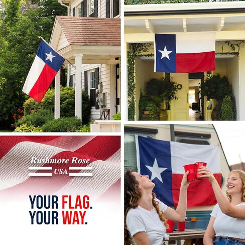 Texas Flag 5x8 Heavy Duty Outdoor - Proudly Made in USA, Sewn State Flag with Durable Construction for Outdoor Display, Weather-Resistant with Brass Grommets in Kuwait