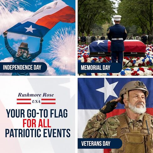Texas Flag 5x8 Heavy Duty Outdoor - Proudly Made in USA, Sewn State Flag with Durable Construction for Outdoor Display, Weather-Resistant with Brass Grommets in Kuwait
