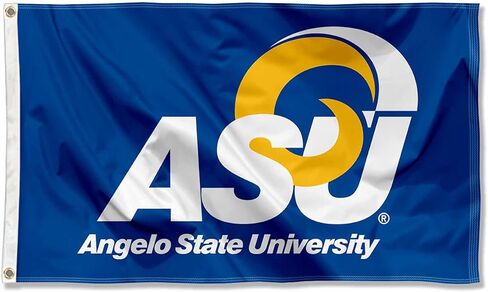 Angelo State Rams Wordmark Large Grommet Banner Flag in Kuwait