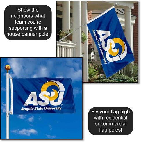 Angelo State Rams Wordmark Large Grommet Banner Flag in Kuwait