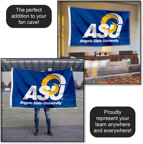 Angelo State Rams Wordmark Large Grommet Banner Flag in Kuwait