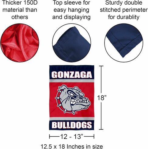 Gonzaga Bulldogs Wordmark Logo Garden Banner Flag in Kuwait