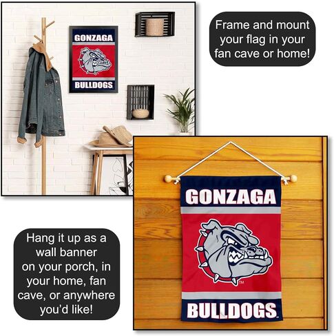 Gonzaga Bulldogs Wordmark Logo Garden Banner Flag in Kuwait
