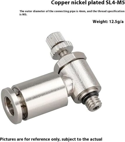 تركيب الهواء جميع النحاس والنيكل مطلي موصل سريع SL الموضوع الخارجي صمام خنق (SL10-03،5PCS) تجهيزات السباكة in Kuwait