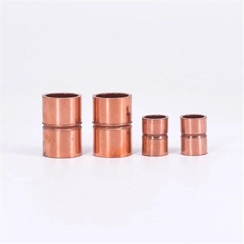 6.35-159mm 1/4" 3/8" 1/2" 5/8" 3/4" 1" -6.25" ID Copper End Feed Solder Straight Coupling Pipe Fitting Connector Air Conditioner(10x5mm) Plumbing Fittings in Kuwait