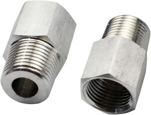 M12 M14 M16 M18 Female To Male 304 Stainless Steel Reducer Bushing Pipe Fitting Connector Coupler High Pressure Gauge(M16x1.5-3l4 BSPT) Plumbing Fittings in Kuwait