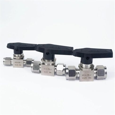 Fit Tube O.D 3/4/6/8/10/12/14/16/18/20mm 1/8" 1/4" 3/8" 1/2" 304 Stainless Compression Fitting Shut off Ball Valve PN 6.4(3/4") Plumbing Fittings in Kuwait