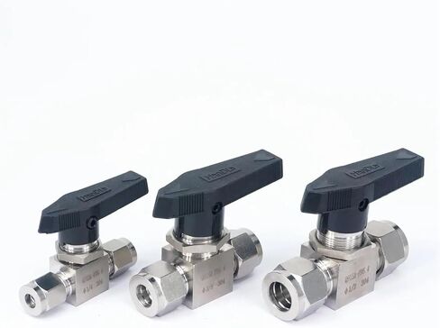 Fit Tube O.D 3/4/6/8/10/12/14/16/18/20mm 1/8" 1/4" 3/8" 1/2" 304 Stainless Compression Fitting Shut off Ball Valve PN 6.4(3/4") Plumbing Fittings in Kuwait