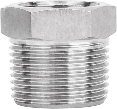 1/8" 1/4" 3/8" 1/2" 3/4" 1" NPT Male To Female 304 Stainless Steel High Pressure Bushing Reducing Pipe Fitting Connector(BSP3I4 to BSP3I8) Plumbing Fittings in Kuwait