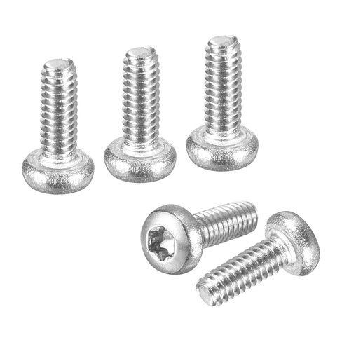 DTGN M6x20mm Pan Head Torx Security Screw - 20Pack - Good for Machinery - 316 Stainless Steel Button Head Torx Bolt Star Drive Security Fasteners - Silver Tone in Kuwait