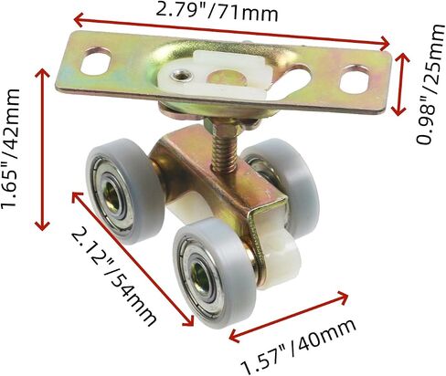 KUMGROT 2 Pcs Alloy RV Slide Rollers Pocket Door Roller Sliding Door Wheel and Hanger, White in Kuwait