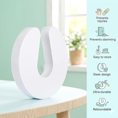 TIESOME 8Pcs Door Finger Pinch Guard, Baby Anti Door Slam Stopper Soft Foam Proof Door Stopper Prevents Finger Pinch Injuries, Slamming Doors, and Child or Pet from Getting Locked in Room in Kuwait