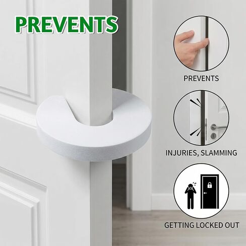TIESOME 8Pcs Door Finger Pinch Guard, Baby Anti Door Slam Stopper Soft Foam Proof Door Stopper Prevents Finger Pinch Injuries, Slamming Doors, and Child or Pet from Getting Locked in Room in Kuwait
