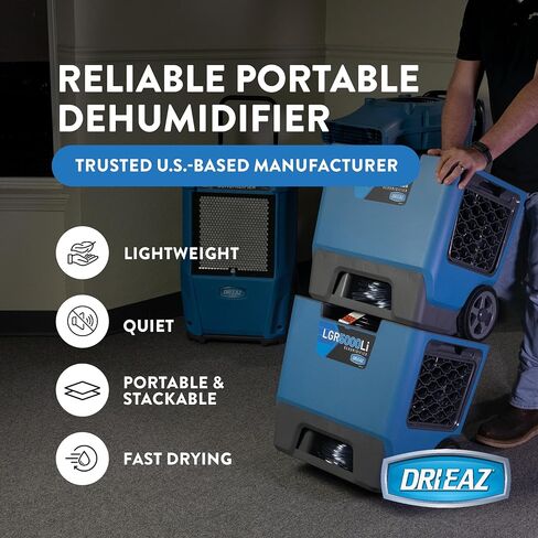 مزيل الرطوبة التجاري Dri-Eaz LGR 5000Li مع مضخة، 164 باينت، مزيل الرطوبة الصناعي المحمول القوي لما يصل إلى 8000 قدم مكعب in Kuwait