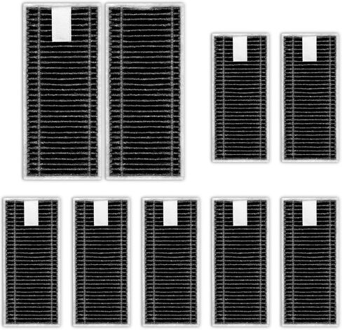 (9 عبوات) مرشحات HEPA البديلة X9 Pro Omni لـ ECOVACS DEEBOT X8 Pro Omni، X9 Pro Omni، T80 Omni، X8 Omni، X11 OmniCyclone، X11 Pro Omni، مجموعة ملحقات مرشحات الكربون المنشط، مرشح مستقيم in Kuwait
