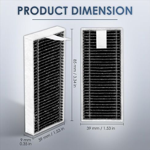 (9 عبوات) مرشحات HEPA البديلة X9 Pro Omni لـ ECOVACS DEEBOT X8 Pro Omni، X9 Pro Omni، T80 Omni، X8 Omni، X11 OmniCyclone، X11 Pro Omni، مجموعة ملحقات مرشحات الكربون المنشط، مرشح مستقيم in Kuwait